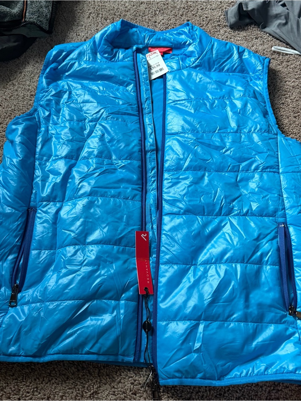 Redvanly Blue Puffer Vest